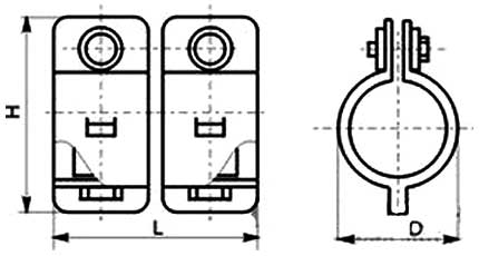 Габаритная схема муфты трубной ТР-5
