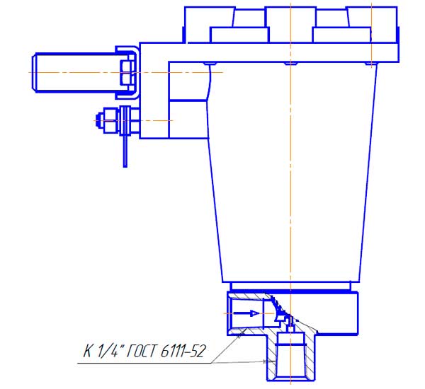 Габаритная схема №1 - клапан электромагнитный УФ 96579-006