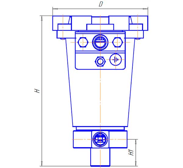 Габаритная схема №2 - клапан электромагнитный УФ 96579-006