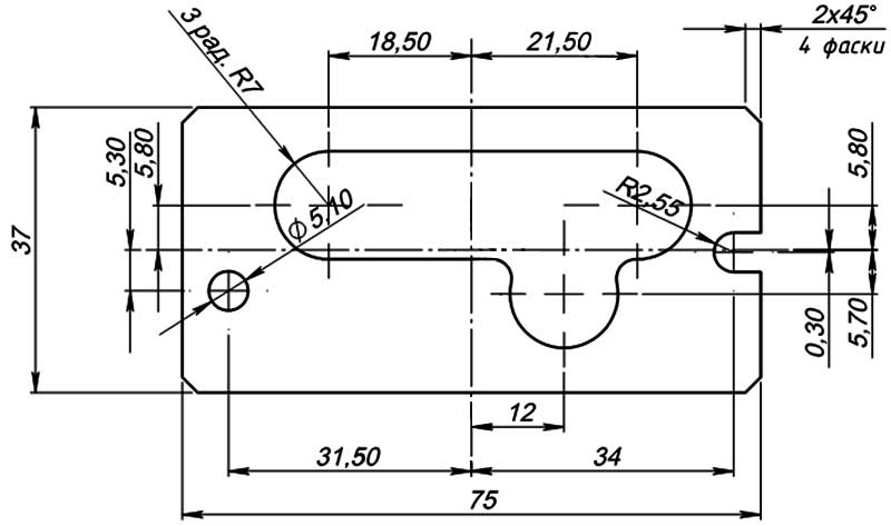Конструктивная схема биконитовой прокладки корпуса пилота серии 1443-150, 1543-150