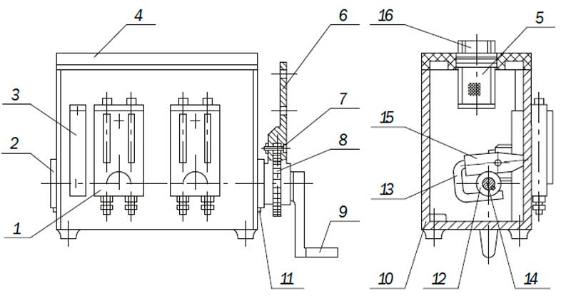 Станции смазочные многоотводные с электрическим приводом - конструктивное исполнение
