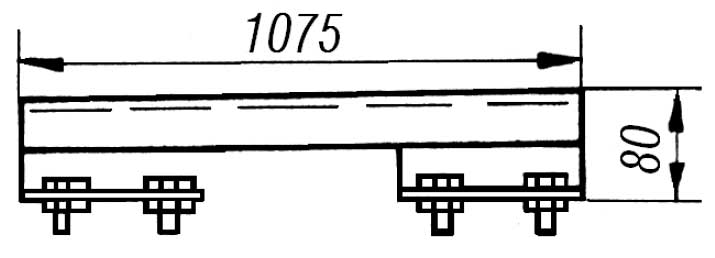 Распорка кабельростов Р2 - габаритная схема