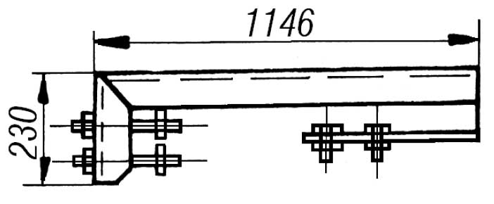 Распорка кабельростов Р3 - габаритная схема