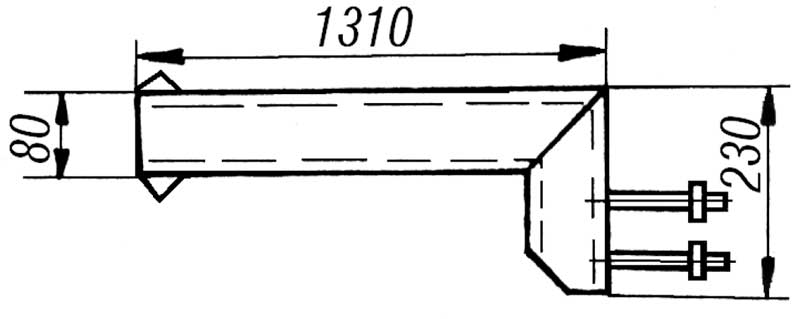 Распорка кабельростов Р4 - габаритная схема