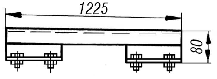 Распорка кабельростов Р12 - габаритная схема