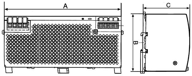 Габаритная схема импульсного блока питания Silverline PULS SL20.110