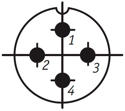 Схема расположения контактов на розетке ШР20П4НШ8