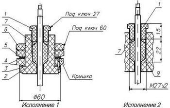 Рис.1. Схема термопреобразователя ТСП-288М