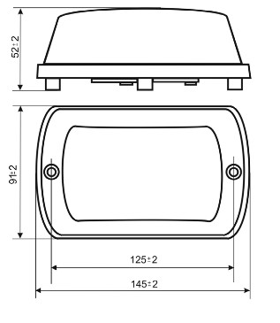 Схема габаритных размеров оповещателя Тортила С-05С-220