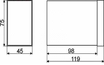 Рис.2. Габаритные и установочные размеры реле ВЛ-67