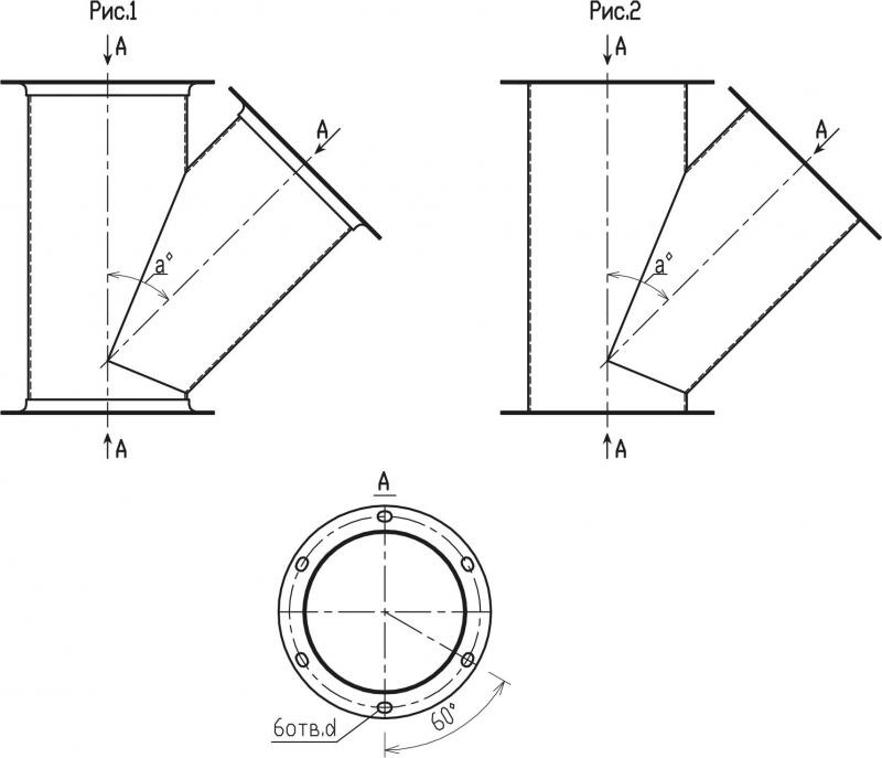 Схема габаритных размеров ввода одинароного СВ22-01