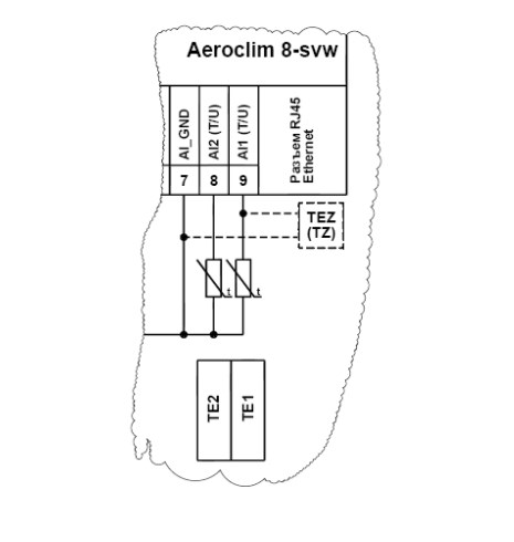 Схема подключения Aeroclim 8-svw