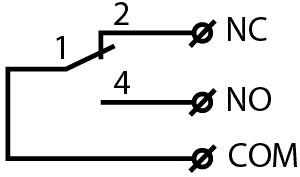 Рис.2. Схема электрическая выключателя концевого D4MC-2020