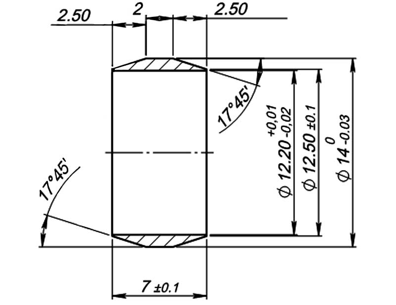 Конструктивная схема двоякого крепления для газохода (диаметр 12мм)