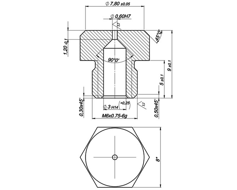 Конструктивная схема газовых форсунок к бытовым газовым плитам